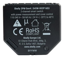 Shelly 2PM Gen4 Mechanizm okiennic/żaluzji 2 kan.