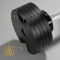 REBEL ACTIVE HANTEL ŻELIWNY REGULOWANY AUTOMAT 36KG, SKOK CO 2KG RBA-2332-36