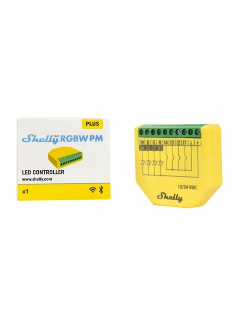 Shelly Plus RGBW PM Bezprzewodowy Zielony, Żółty