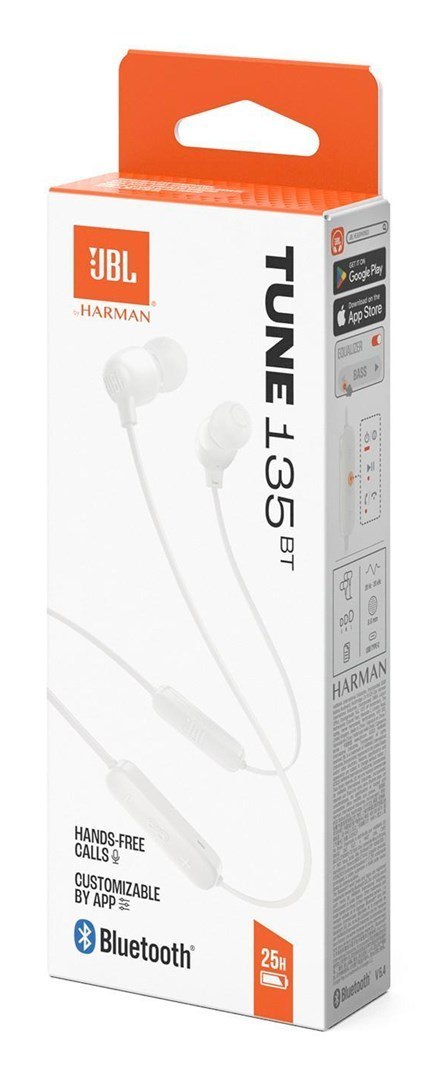 Słuchawki bezprzewodowe JBL Tune 135BT białe