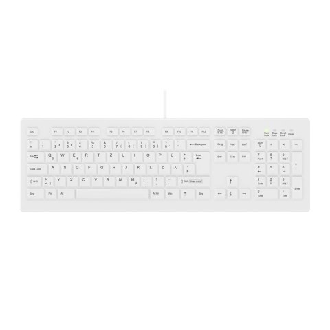 CHERRY AK-C8100F-U1-W/GE klawiatura Medyczna USB QWERTZ Niemiecki Biały