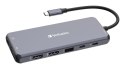 Adapter Verbatim CMH-14 USB Type-C 5000 Mbit/s Srebrny