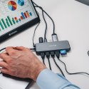 Adapter Verbatim CMH-14 USB Type-C 5000 Mbit/s Srebrny
