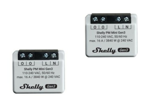 Shelly PM Mini Gen3 Mądry przełącznik 1P Szary