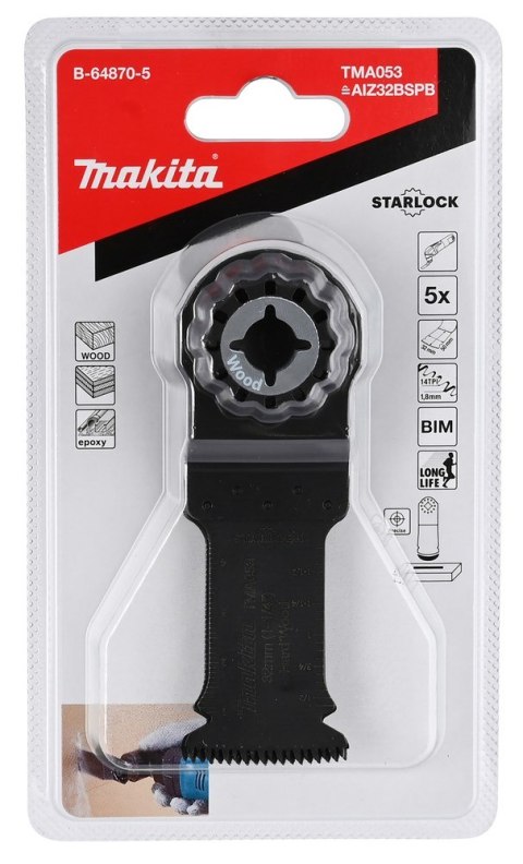 Makita B-64870-5 wyrzynarka, piła wyrzynarkowa oraz ostrze do piły tarczowej Bimetaliczny 5 szt.
