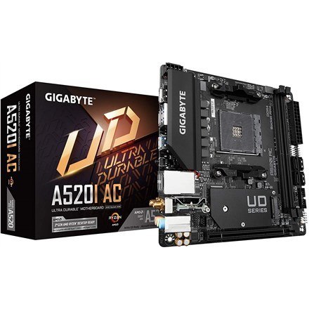 Gigabyte A520I AC płyta główna AMD A520 Socket AM4 mini ITX