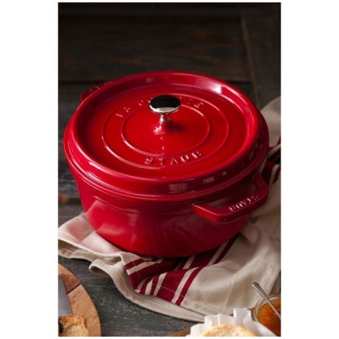 Garnek żeliwny okrągły Staub - 3.8 ltr, Czerwony