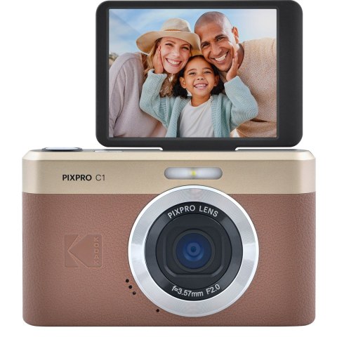 Kodak PIXPRO C1BN 1/3" Kompaktowy aparat fotograficzny 13 MP CMOS 4160 x 3120 px Brązowy