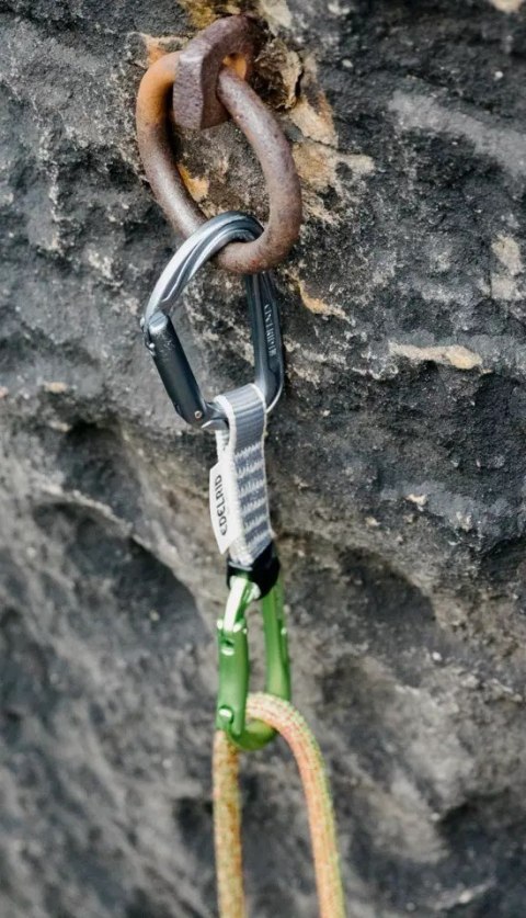 Edelrid 737910106270 karabińczyk do wspinaczki Zapięcie z blokadą W kształcie litery D Zielony, Szary 6 szt.