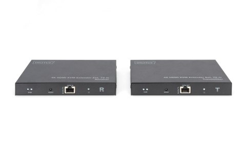 Przedłużacz/Extender KVM HDMI+USB 70m po kat. 6 UTP/IP 4K 60Hz audio (zestaw)