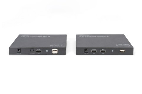 Przedłużacz/Extender KVM HDMI+USB 70m po kat. 6 UTP/IP 4K 60Hz audio (zestaw)
