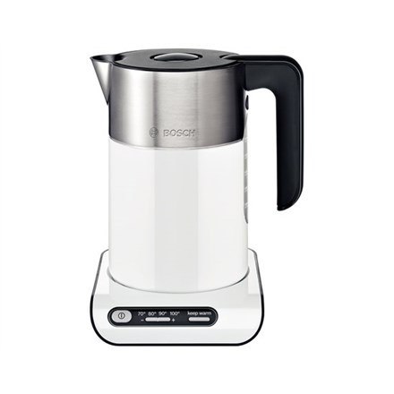 Bosch TWK8611P czajnik elektryczny 1,5 l 2400 W Antracyt, Stal nierdzewna, Biały