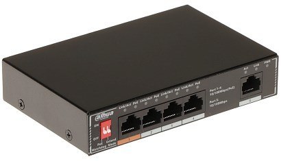 Dahua Technology PoE SF1005P Nie zarządzany L2 Fast Ethernet (10/100) Obsługa PoE Czarny