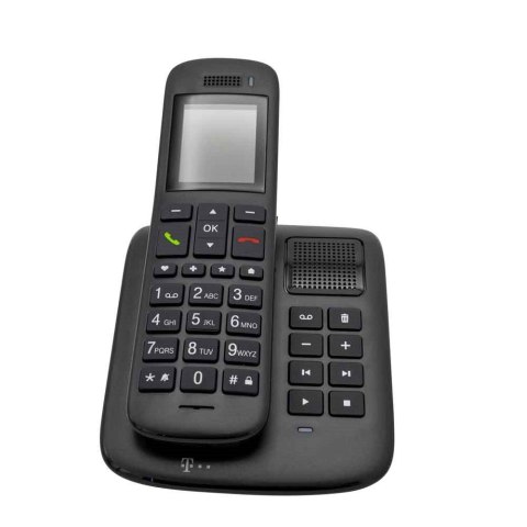 Deutsche Telekom Sinus A 32 - Telefon bezprzewodowy - Automatyczna sekretarka - DECT/GAP/CAT-iq - Heban