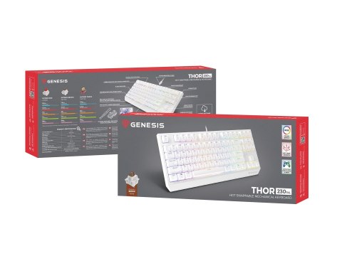 GENESIS Thor 230 TKL klawiatura USB + RF QWERTY