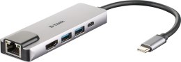 Adapter D-Link DUB-M520 - Przewodowy - Thunderbolt 3 - 60 W - 10,100,1000 Mbit/s - IEEE 802.3 - IEEE 802.3ab - IEEE 802.3az - IE