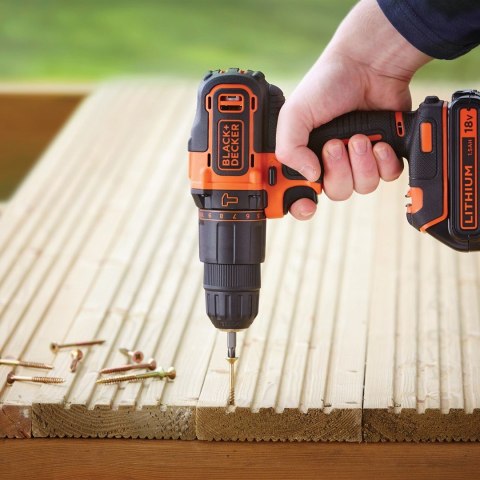 Black & Decker BDCHD18KB-QW wiertło Czarny, Pomarańczowy
