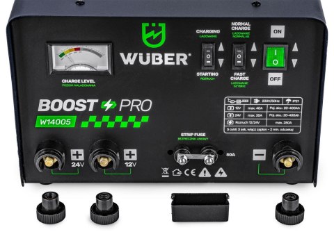 Prostownik akumulatorowy z rozruchem 40A 12V/24V W14005 WUBER