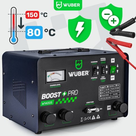 Prostownik akumulatorowy z rozruchem 40A 12V/24V W14005 WUBER