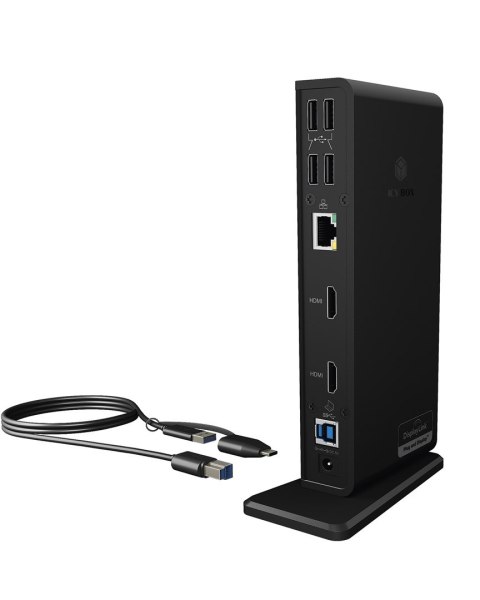 ICY BOX IB-DK2251AC Przewodowa USB 3.2 Gen 2 (3.1 Gen 2) Type-A Czarny