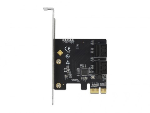 DeLOCK 4 portowy SATA PCI Express x1 Card - Konstrukcja niskoprofilowa
