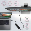 Axagon HMC-6H4A stacja dokująca Przewodowa USB 3.2 Gen 1 (3.1 Gen 1) Type-C Czarny, Szary