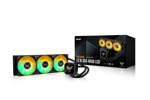 ASUS TUF Gaming LC III 360 ARGB LCD Procesor Chłodnica cieczy all-in-one 12 cm Czarny 1 szt.
