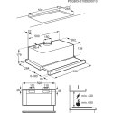 Electrolux LFP326S okap kuchenny Pół wbudowany (wyciągany) Szary 410 m3/h C
