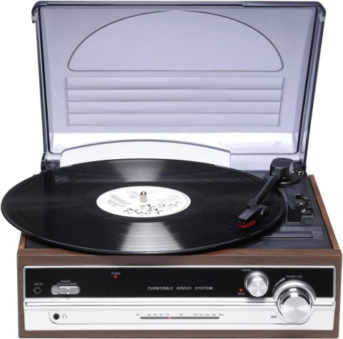 Gramofon retro Denver VPR-190MK2 z radiem i wbudowanymi głośnikami