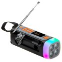 Adler AD 1920 Radio Awaryjne Panel Słoneczny/ Korbka/ Powerbank 4500 mAh Czarny