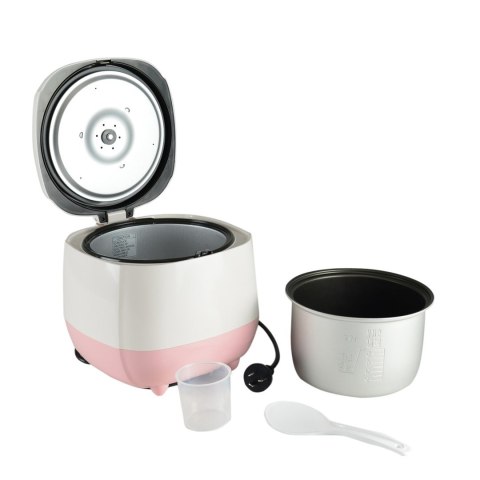 Kuchenka do ryżu z kukułką 1000ml biało-różowa CR-0632