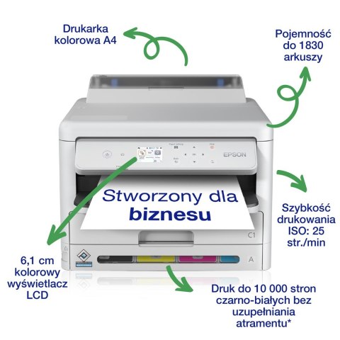 Drukarka atramentowa Epson WF-C5390DW Kolor 4800 x 1200 DPI A4 Wi-Fi
