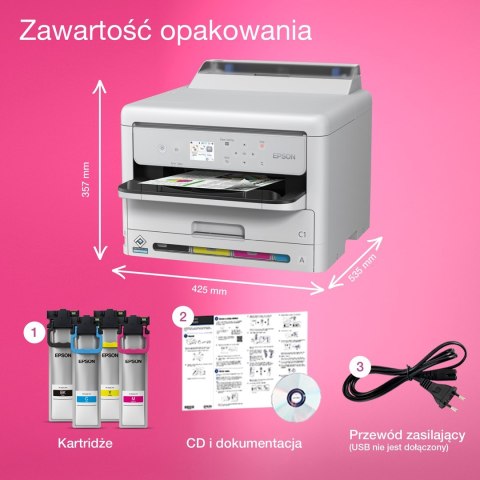 Drukarka atramentowa Epson WF-C5390DW Kolor 4800 x 1200 DPI A4 Wi-Fi