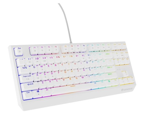 Klawiatura GENESIS Thor 230 TKL Gaming USB QWERTY US English Biały