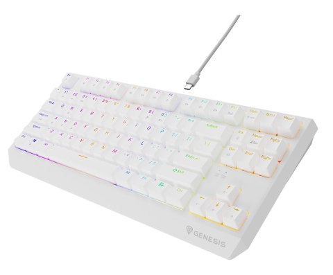 Klawiatura GENESIS Thor 230 TKL Gaming USB QWERTY US English Biały