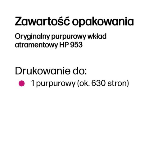 HP Oryginalny purpurowy wkład atramentowy 953