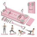 Extralink DESKA DO PILATESU RÓZOWA REFORMER DO CWICZEN BRZUCHA POMPKI