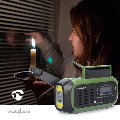 Nedis RDDBCR2000GN radio Przenośny Cyfrowy Czarny, Zielony