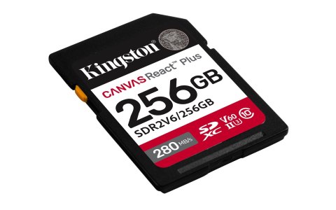 Kingston 256GB SDXC CANVAS REACT PLUS U3/UHS-II 280R/150W V60 FULL HD/4K