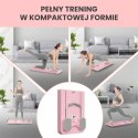 Extralink DESKA DO PILATESU RÓZOWA REFORMER DO CWICZEN BRZUCHA POMPKI
