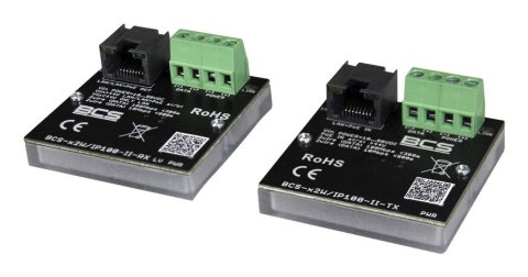 BCS BCS-X2W/IP100-II konwerter sieciowy 100 Mbit/s Czarny