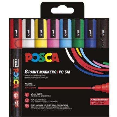 POSCA Marker UNI PC-5M 8er Set Basic