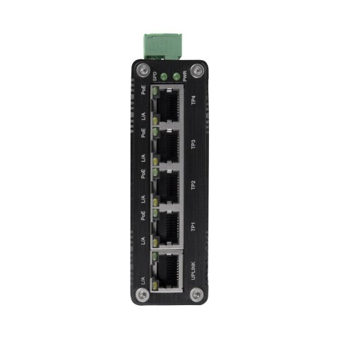 BCS ISP04G01G Gigabit Ethernet (10/100/1000) Obsługa PoE Czarny