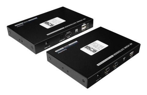 BCS BCS-UTP-KVM-4K(2) przedłużacz AV Nadajnik i odbiornik AV Czarny