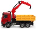 Dźwig Mercedes-Benz Arocs 1:20 2.4GHz RTR (dźwięki i światła, obracane ramię, podnoszona naczepa)
