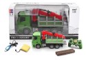Dźwig do przewozu drewna Mercedes-Benz 1:20 2.4GHz (dźwięki i światła, ruchomy wysięgnik)