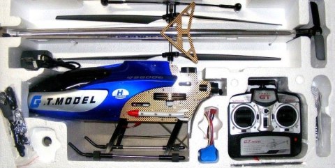 GT Helikopter QS8006 gigant (dł. 134cm, 3.5CH, żyroskop, zasięg do 80m) - Niebieski