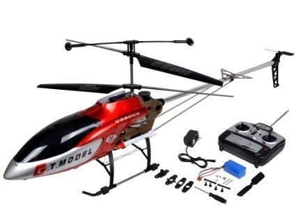 Helikopter QS8006 gigant (dł. 134cm, 3.5CH, żyroskop, zasięg do 80m) - Czerwony