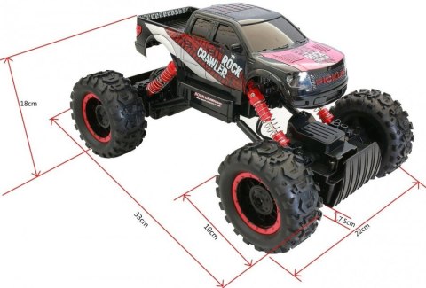 Rock Crawler 4WD 1:14 Czarno - czerwony