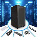 Szafa rack 22U 600x600 Czarna stojąca